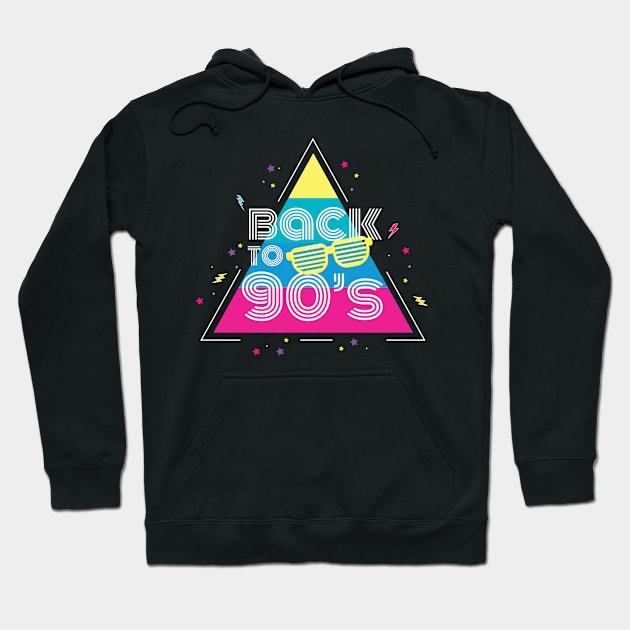 Back To 90's Retro Party 1990s Costume Hoodie by wbdesignz